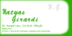 matyas girardi business card